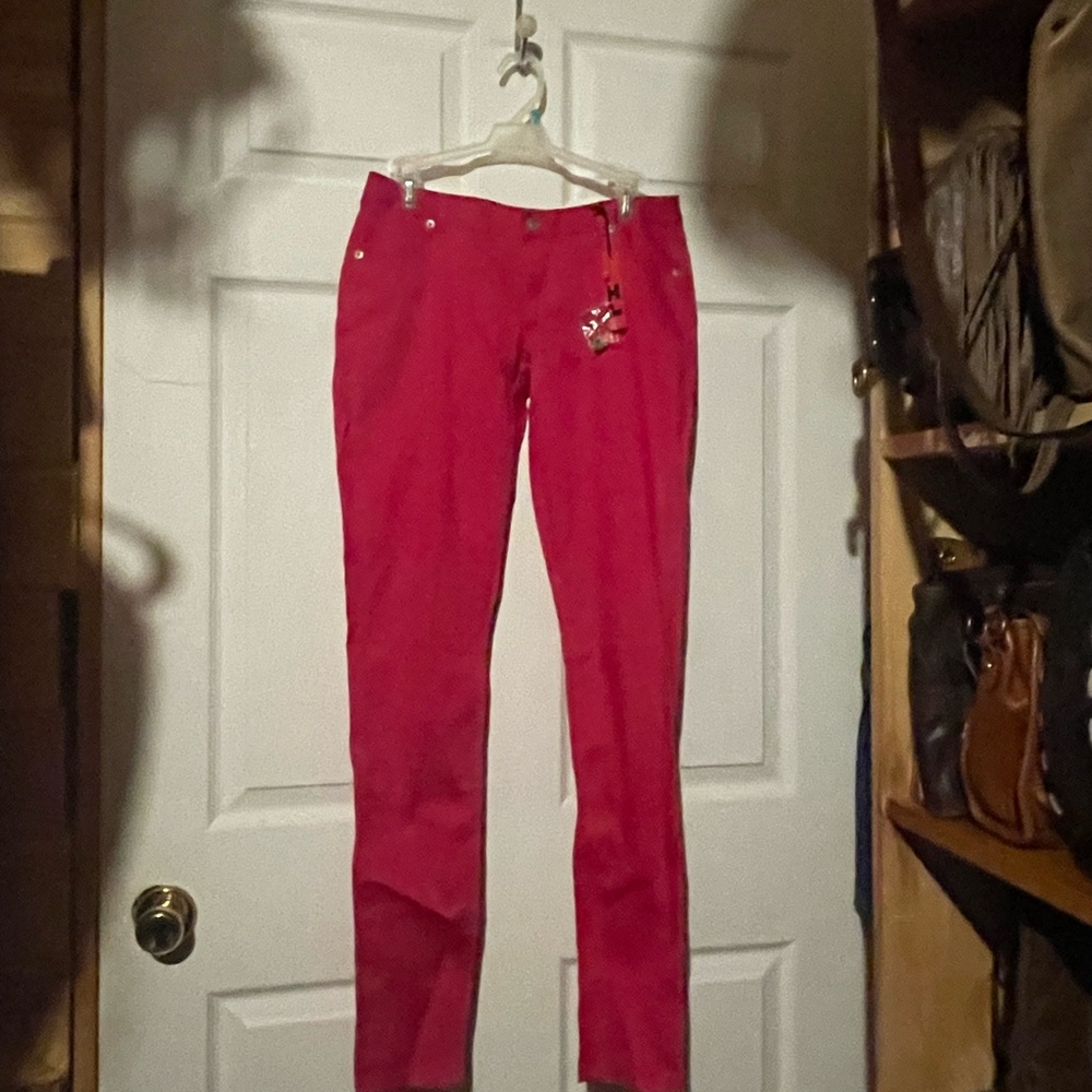 New HL pink textured pants